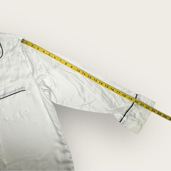 NWT | Ettitude | Sateen Long Sleeve PJ Shirt | Cloud | Large - Picture 15 of 16